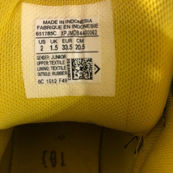 Converse All Star High Top shoes size 2 - Picture 8 of 10